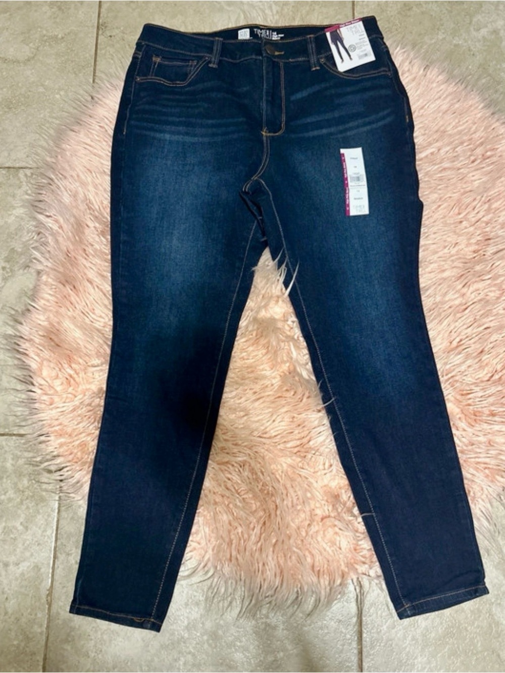 Dark Wash Women’s Jeans - Classic Stretch Denim Size 14